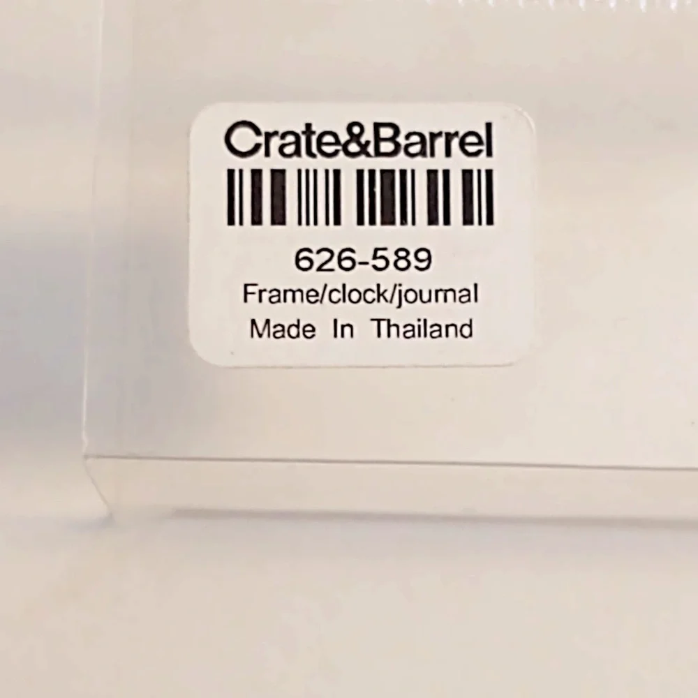 Crate & Barrel Travel Set: Frame, Journal, Clock